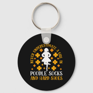 Ierse Dansende Poodle Soks En Harde Schoenen Ierse Sleutelhanger
