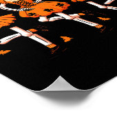 Ierse Dansende Skeletten Spooky Dans Halloween Vro Poster (Hoek)