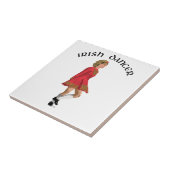 Ierse danser blond in het rood tegeltje (Zijkant)
