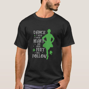 Ierse Danser Ceili Reel Dans Feis Ierse Stappendan T-shirt