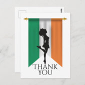 Ierse danser en vlag van Ierland dans bedankt Briefkaart (Voorkant / Achterkant)