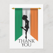 Ierse danser en vlag van Ierland dans bedankt Briefkaart (Voorkant)