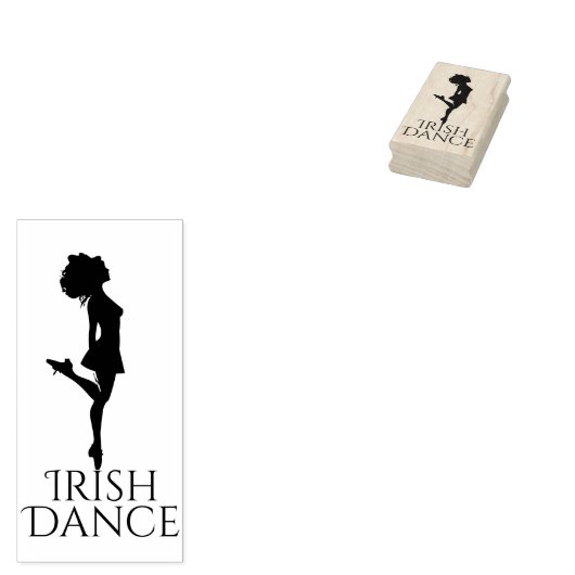 Ierse Danser Harde Schoen Dansen Zwart Wit Dansen Rubberstempel (Gestempeld)