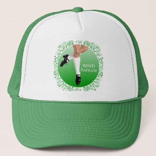 Ierse danser harde schoen trucker pet (Voorkant)
