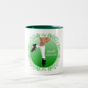 Ierse danser harde schoen tweekleurige koffiemok