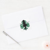Ierse danser Hardshoe/Forest Groene Hart Shamrock Vierkante Sticker (Envelop)