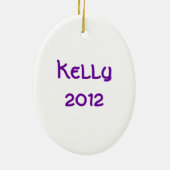 Ierse danser in het Paars Keramisch Ornament (Achterkant)