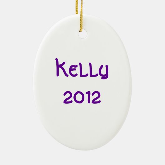 Ierse danser in het Paars Keramisch Ornament (Achterkant)