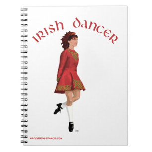 Ierse danser in het rood notitieboek