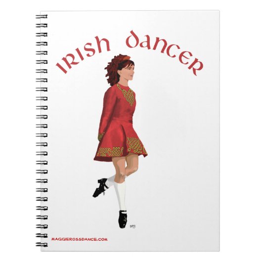 Ierse danser in het rood notitieboek (Voorkant)