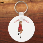 Ierse danser in het rood sleutelhanger (Voorkant)