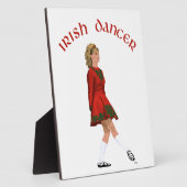 Ierse danser in rode soft schoenen fotoplaat (Zijkant)
