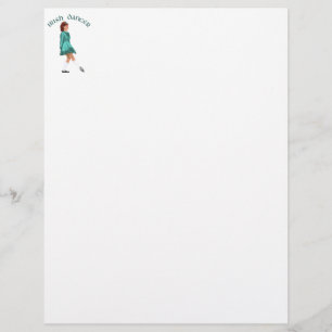 Ierse danser in turquoise zachte schoenen