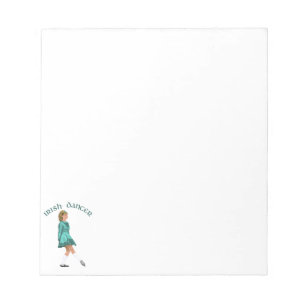 Ierse danser in turquoise zachte schoenen notitieblok