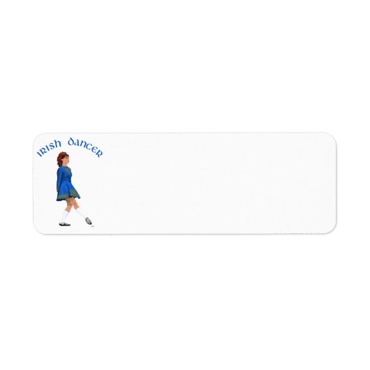 Ierse danser in zachte schoenen in het blauw etiket (Voorkant)