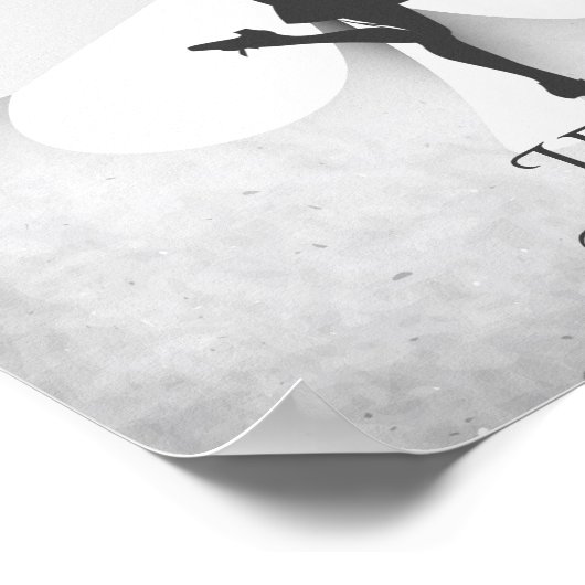 Ierse danser met Clover en String Lights Dance Poster (Hoek)