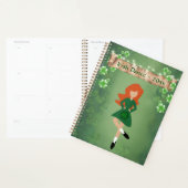 Ierse danser met Red Hair en Clovers Dance Planner (Display)