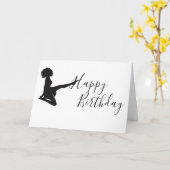 Ierse danser Soft Shoe Black White Dance Birthday Kaart (Gele Bloem)