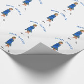 Ierse danseres blond in het blauw cadeaupapier (Hoek)