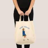 Ierse danseres blond in het blauw tote bag (Voorkant (product))