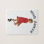 Ierse danseres blond in het rood legpuzzel (Horizontaal)