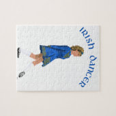 Ierse danseres blondine in het blauw legpuzzel (Horizontaal)