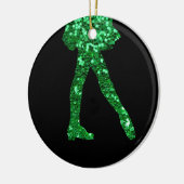 Ierse danseres dubbelzijdig keramisch ornament (Links)