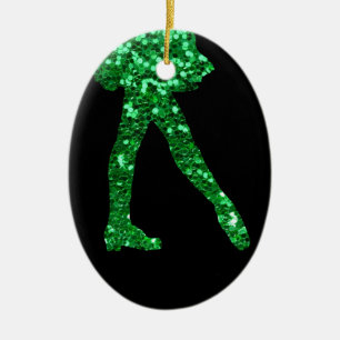 Ierse danseres dubbelzijdig keramisch ornament