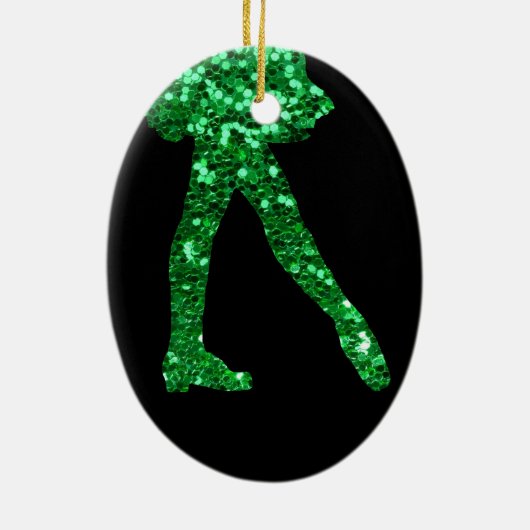 Ierse danseres dubbelzijdig keramisch ornament (Achterkant)