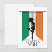 Ierse danseres en vlag van de Ierse dans Bedankkaart (Voorkant / Achterkant)