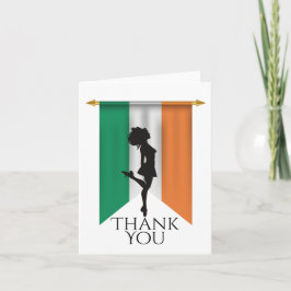 Ierse danseres en vlag van Ierland Bedankkaart