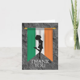 Ierse danseres en vlag van Ierland Bedankkaart
