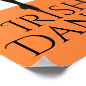 Ierse danseres en vlag van Ierland Poster (Hoek)