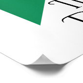 Ierse danseres en vlag van Ierland Poster (Hoek)