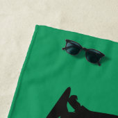 Ierse danseres en vlag van Ierland Soft Shoe Dance Strandlaken (In situ)