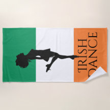 Ierse danseres en vlag van Ierland