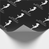 Ierse danseres hardschoen zwart - witte dansdag cadeaupapier (Hoek)