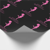 Ierse danseres hardschoen zwarte roze dans Birthda Cadeaupapier (Hoek)