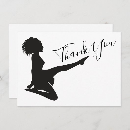 Ierse danseres Soft Shoe Dansend Black White Dance Bedankkaart (Voorkant / Achterkant)