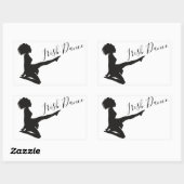 Ierse danseres Soft Shoe Dansend Black White Dance Rechthoekige Sticker (Vel)