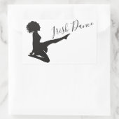Ierse danseres Soft Shoe Dansend Black White Dance Rechthoekige Sticker (Tas)