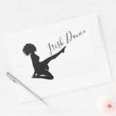 Ierse danseres Soft Shoe Dansend Black White Dance Rechthoekige Sticker (Envelop)