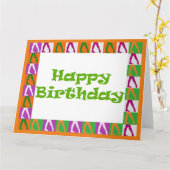 Ierse dansers: Gelukkige Verjaardag Kaart (Gele Bloem)