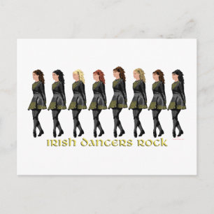 Ierse Dansers Rocken Briefkaart