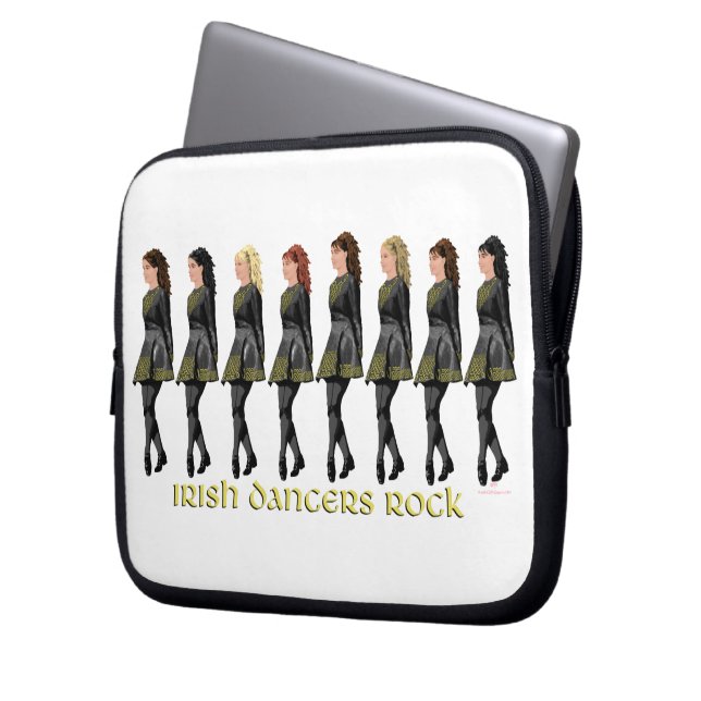 Ierse Dansers Rocken Laptop Sleeve (Voorkant Links)