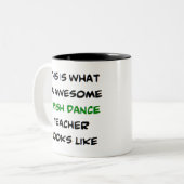 ierse dansleraar , geweldige tweekleurige koffiemok (Voorkant links)