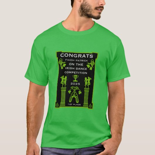 Ierse danswedstrijd t-shirt (Voorkant)