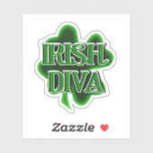 Ierse diva St. Patrick's Day Sticker (Vel)
