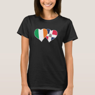 Ierse Dominicaanse Vlag Hart Ierland Dominicaanse  T-shirt
