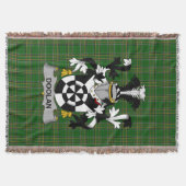 Ierse Doolan of O_Doolan Wapen Familie Crest Deken (Voorkant)